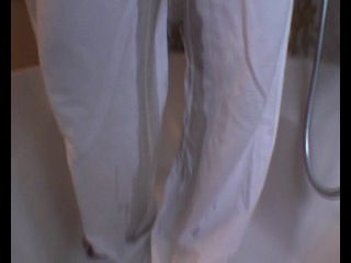 pee in white panties